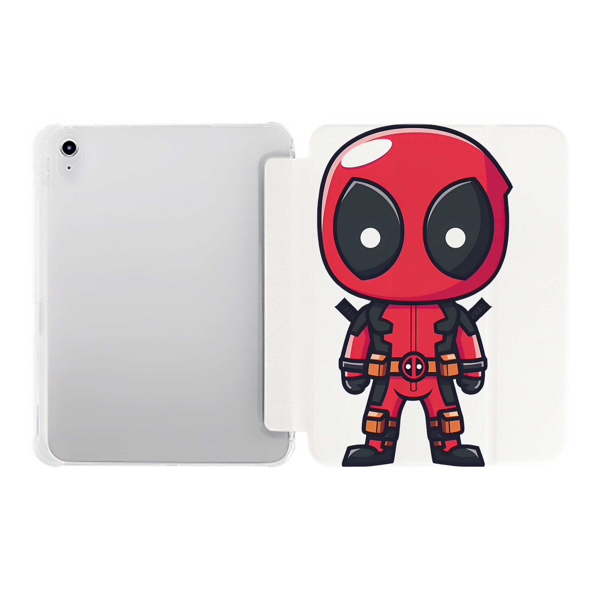 （画像用） Deadpool デッドプール IPad ケース ペン収納付き 三つ折りスタンド PUレザー×シリコン 対応機種9.5/10.5/10.9インチ